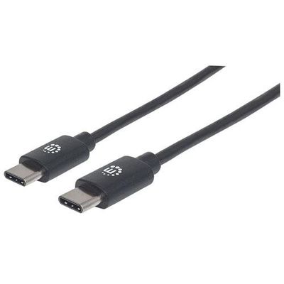 Manhattan USB-C to USB-C Cable. 2m. Male to Male. Black. 480 Mbps (USB