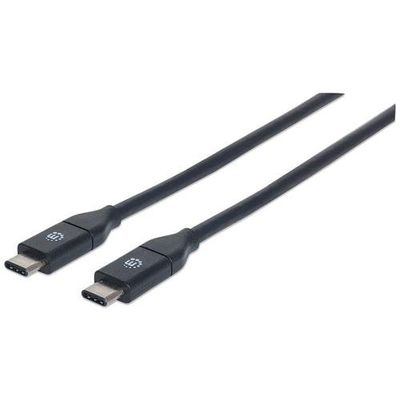 Manhattan USB-C to USB-C Cable. 50cm. Male to Male. Black. 10 Gbps (US