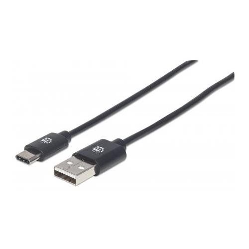 Manhattan USB-C to USB-A Cable. 50cm. Male to Male. Black. 480 Mbps (U - Image 1