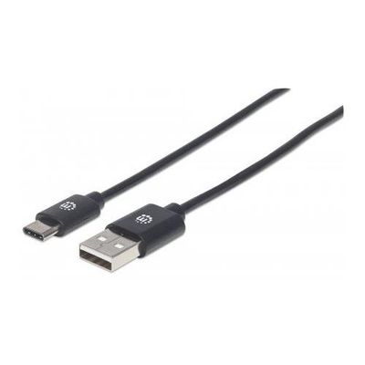 Manhattan USB-C to USB-A Cable. 2m. Male to Male. Black. 480 Mbps (USB