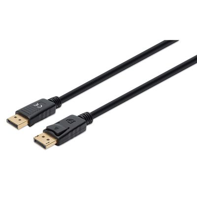 Manhattan DisplayPort 1.4 Cable. 8K@60hz. 2m. PVC Cable. Male to Male.