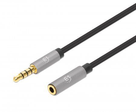 Manhattan Stereo Audio 3.5mm Extension Cable. 1m. Male/Female. Slim De - Image 1