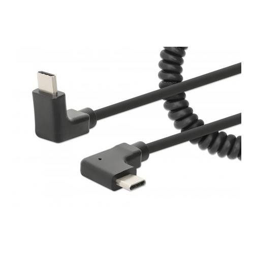 Manhattan USB-C to USB-C Cable. 1m. Male to Male. Black. 480 Mbps (USB - Image 1