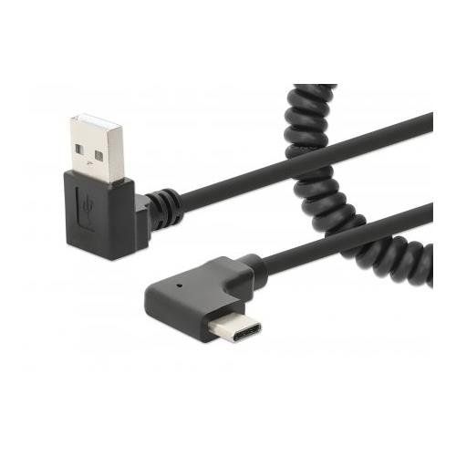 Manhattan USB-C to USB-A Cable. 1m. Male to Male. Black. 480 Mbps (USB - Image 1