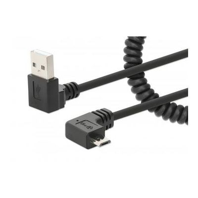 Manhattan USB-A to Micro-USB Cable. 1m. Male to Male. Black. 480 Mbps