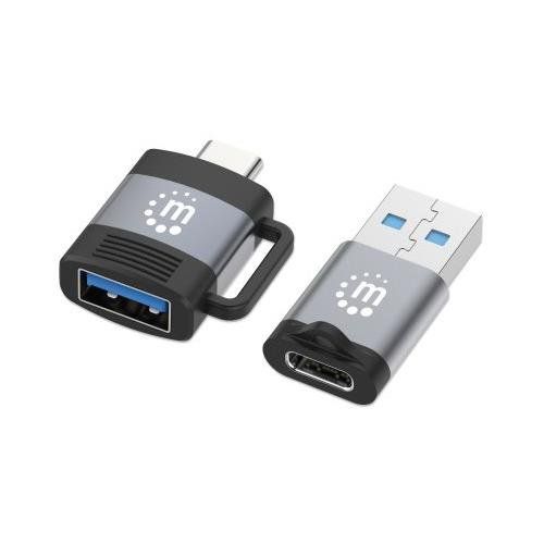 Manhattan 2-Piece Set: USB-C to USB-A and USB-A to USB-C Adapters. Mal - Image 1