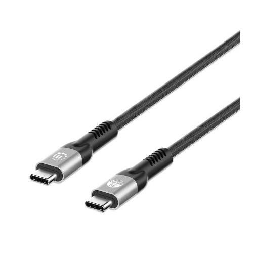 Manhattan Fast USB-C to USB-C Cable (240W). 1m. 240W Laptop Charging + - Image 1