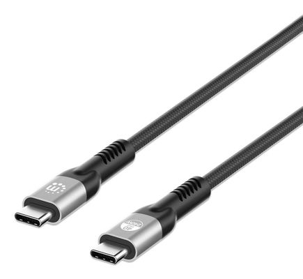 Manhattan Fast USB-C to USB-C Cable (240W). 2m. 240W Laptop Charging +