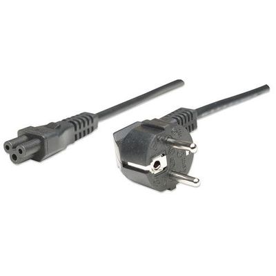 Manhattan Power Cord/Cable. Euro 2-pin (CEE 7/4) plug to C5 Female (cl