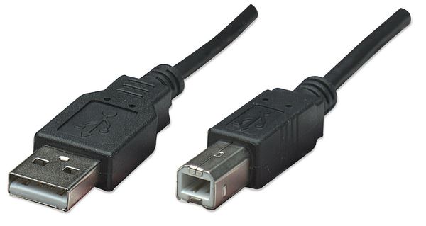 Manhattan USB-A to USB-B Cable. 0.5m. Male to Male. 480 Mbps (USB 2.0)