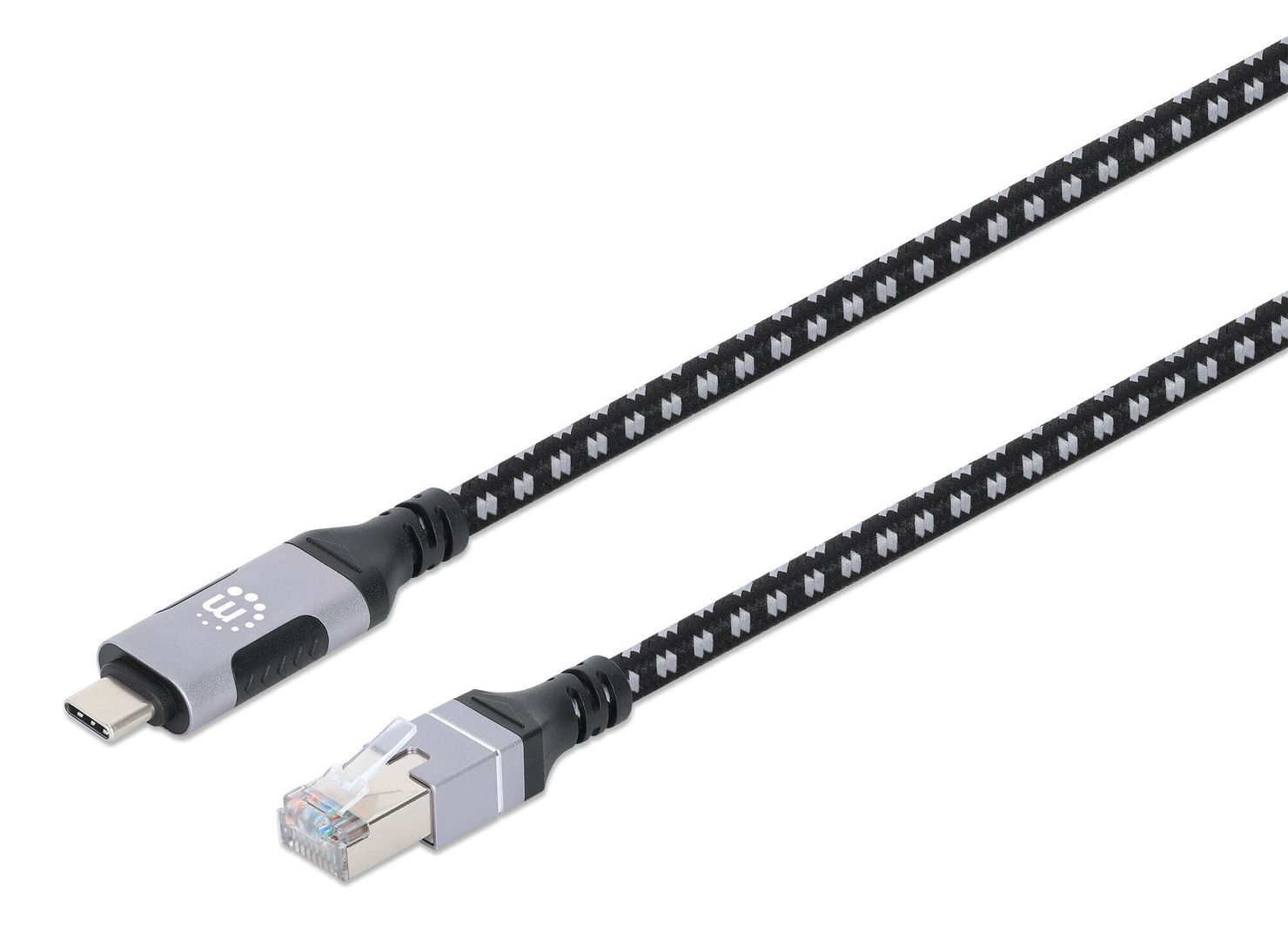 Manhattan USB-C to Gigabit (10/100/1000 Mbps) Network Ethernet RJ45 Ca - Image 1