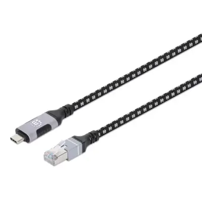 Manhattan USB-C to Gigabit (10/100/1000 Mbps) Network Ethernet RJ45 Ca - Thumbnail 3