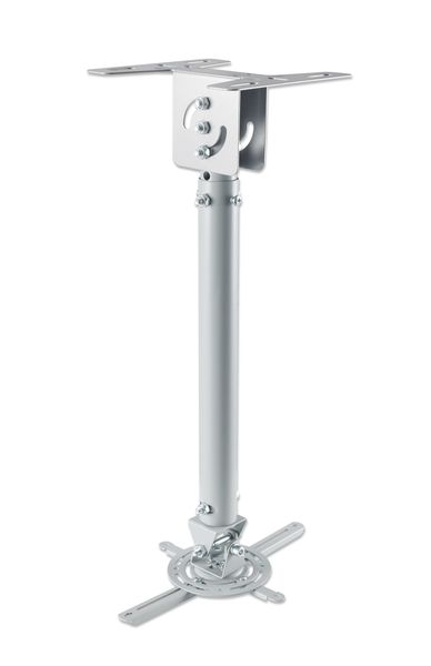 Manhattan Projector Mount Ceiling Universal Tilt & Swivel Height Range: 57 to 82cm Max 20kg Silver Lifetime Warranty