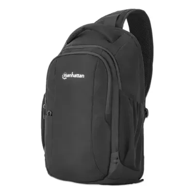 Manhattan Amsterdam Sling Backpack 13.3". Anti Theft. Black. Top - Thumbnail 3