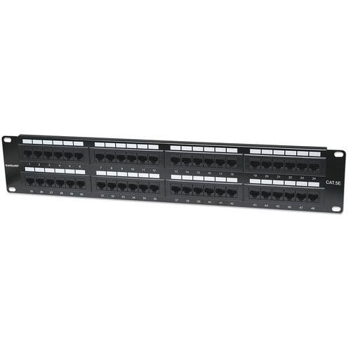 Intellinet Patch Panel. Cat5e. UTP. 48-Port. 2U. Black - Image 1