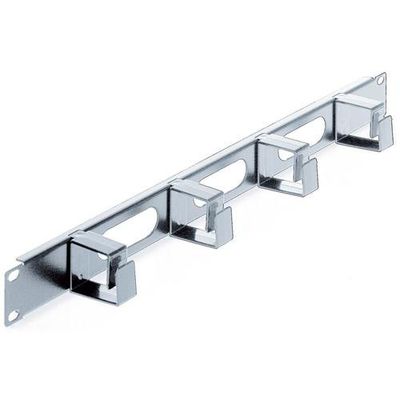Intellinet 19" Cable Management Panel. 1U. 4 short plastic rings.