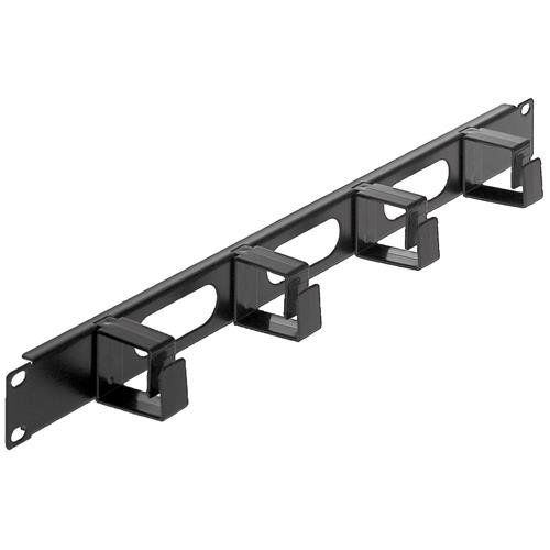 Intellinet 19" Cable Management Panel. 1U. 4 short plastic rings. - Image 1