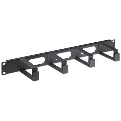 Intellinet 19" Cable Management Panel. 1U. 4 long plastic rings.