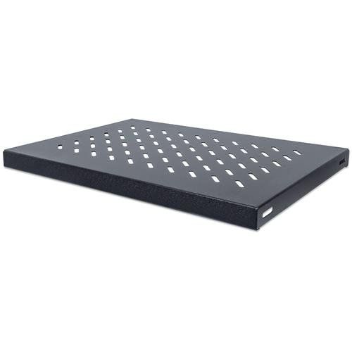 Intellinet 19" Fixed Shelf. 1U. 345mm Depth. Max 50kg. Black - Image 1