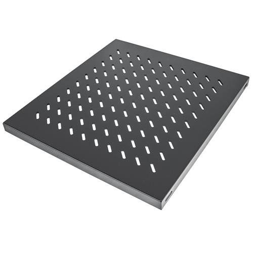 Intellinet 19" Fixed Shelf. 1U. 525mm Depth. Max 50kg. Black - Image 1