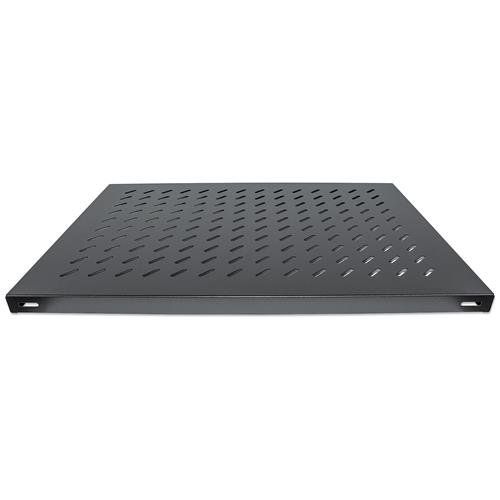 Intellinet 19" Fixed Shelf. 1U. 700mm Depth. Max 50kg .Black - Image 1