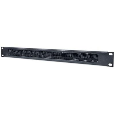Intellinet 19" Cable Entry Panel. 1U. with Brush Insert. Black