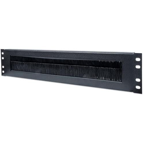 Intellinet 19" Cable Entry Panel. 2U. with Brush Insert. Black - Image 1