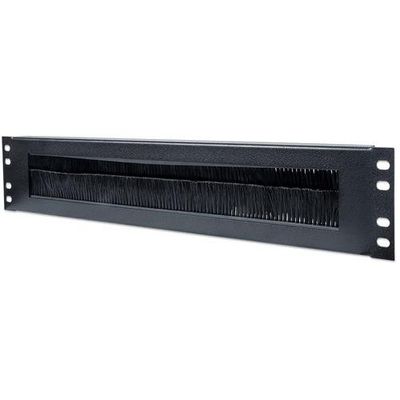 Intellinet 19" Cable Entry Panel. 2U. with Brush Insert. Black