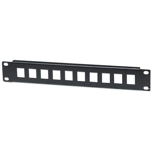 Intellinet Patch Panel. Blank. 10". 1U. 10-Port. Black - Image 1