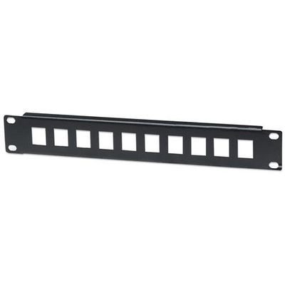 Intellinet Patch Panel. Blank. 10". 1U. 10-Port. Black