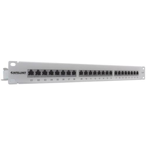 Intellinet Patch Panel. Cat6. FTP. 24-Port. 1U. Shielded. 90° Top-Entr - Image 1