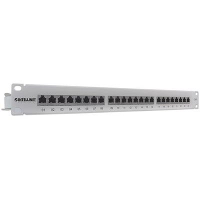 Intellinet Patch Panel. Cat6. FTP. 24-Port. 1U. Shielded. 90° Top-Entr
