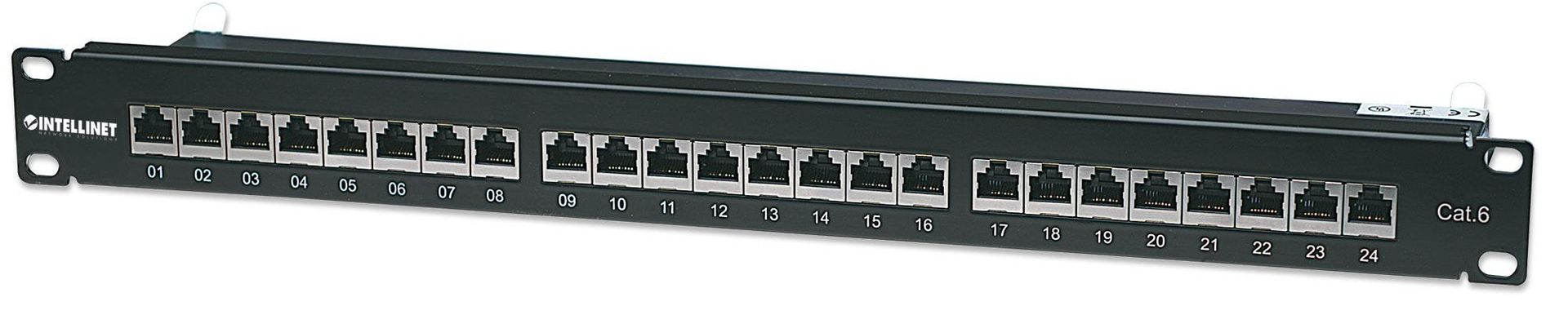 Intellinet Patch Panel. Cat6. FTP. 24-Port. 1U. Shielded. 90° Top-Entr - Image 1