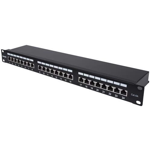 Intellinet Patch Panel. Cat6a. FTP. 24-Port. 1U. Shielded. 90° Top-Ent - Image 1