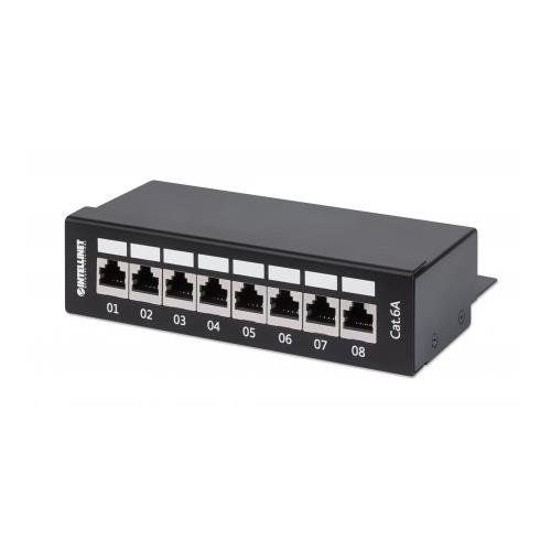 Intellinet Patch Panel. Cat6a. FTP. 8-Port. Desktop. Shielded. 90° Top - Image 1