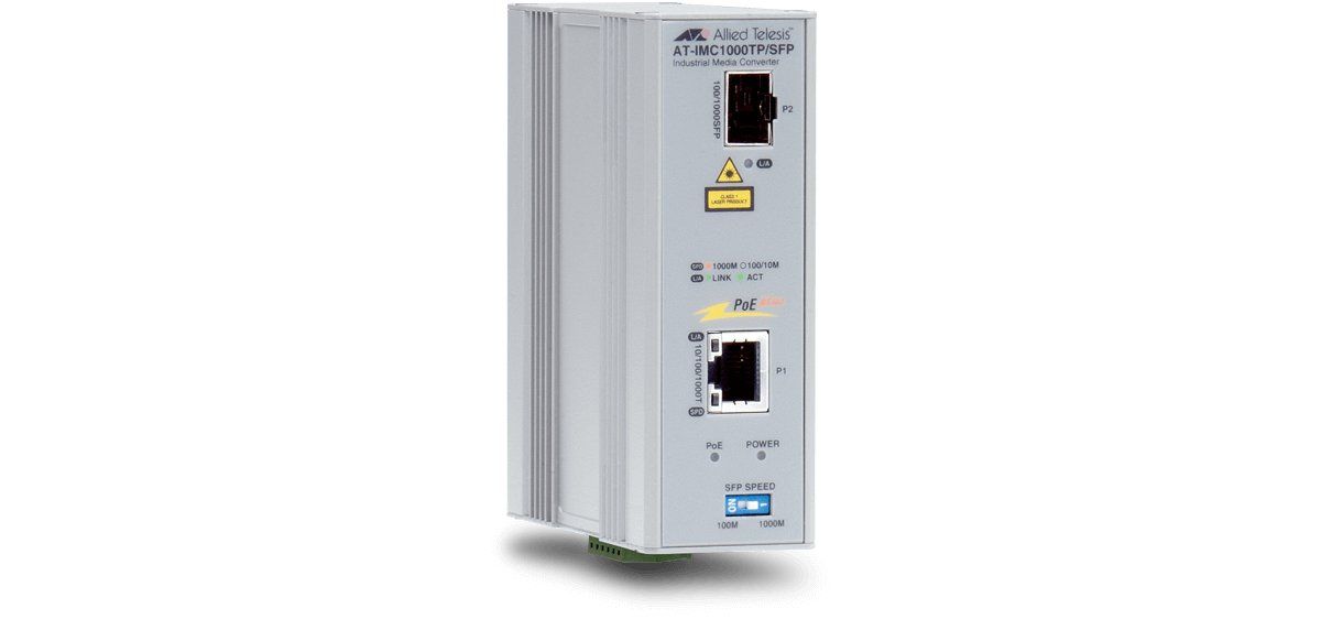 Allied Telesis AT-IMC1000TP/SFP-80 network media converter 1000 Mbit/s 1310 nm Grey - Image 1