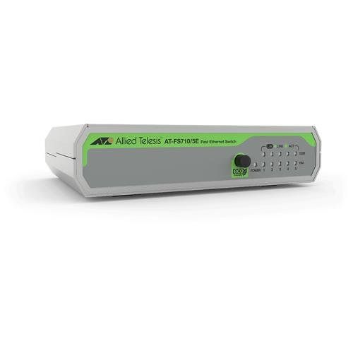 Allied Telesis FS710/5E Unmanaged Fast Ethernet (10/100) Green. Grey - Image 1