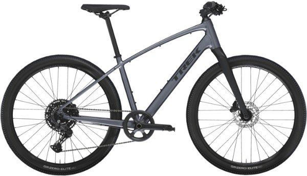 Trek Dual Sport 3 Hybrid Bike 2024 Galactic Grey - Thumbnail 2