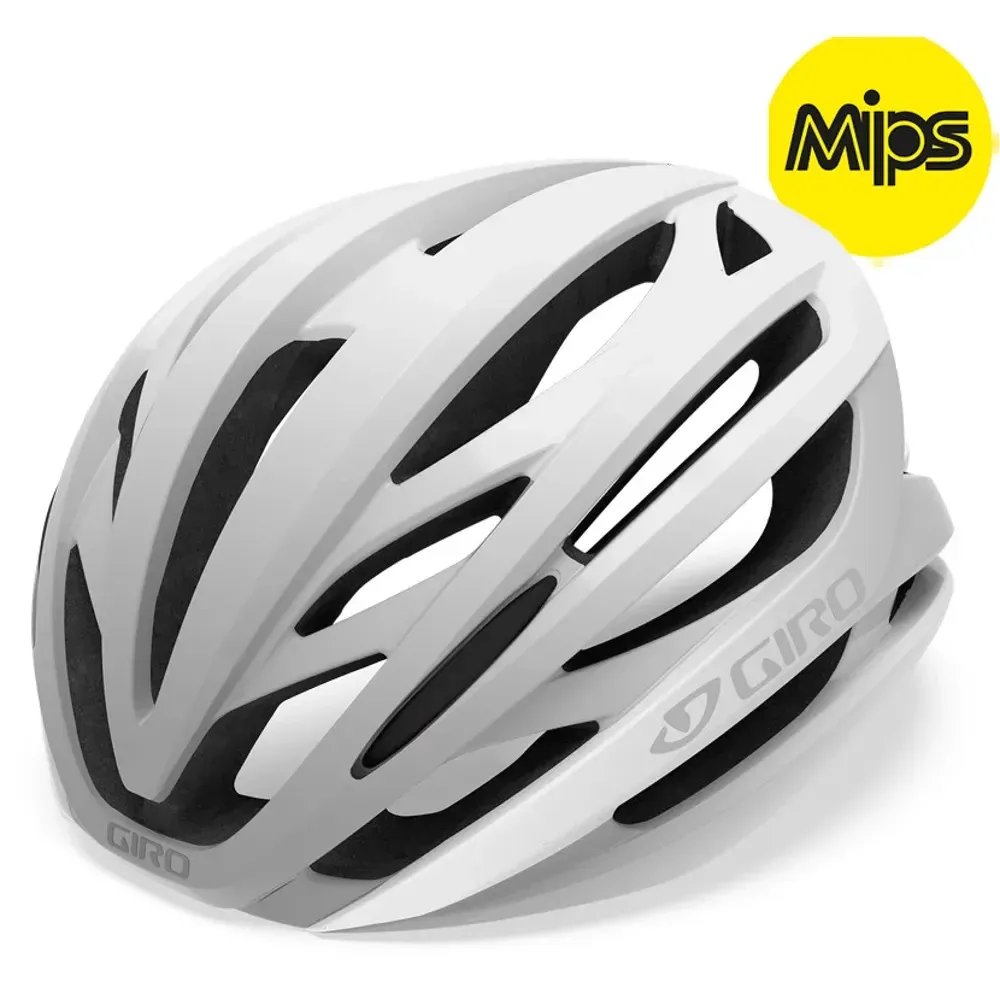 Giro Syntax Mips Road Helmet Matte White/Silver - Image 1
