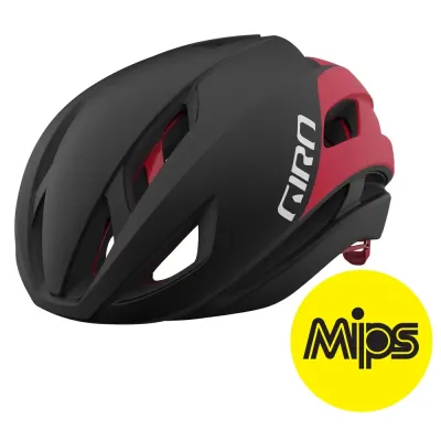 Giro Eclipse Spherical Helmet - Matte Black / White / Bright Red, Small - Thumbnail 2