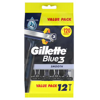 Gillette Blue3 Disposable Razors x12