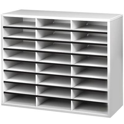 Fellowes 25041 literature rack 24 shelves Grey. White