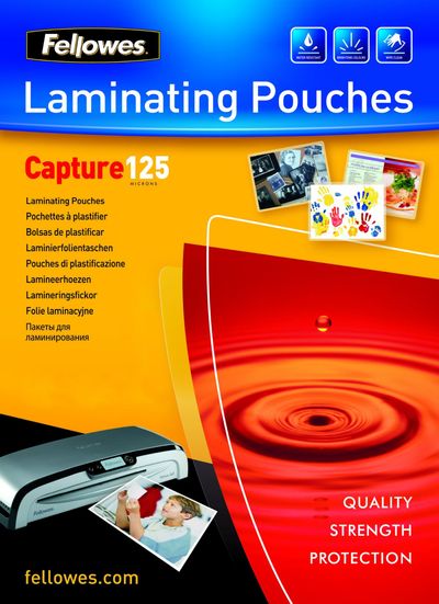 Fellowes A6 Glossy 125 Micron Laminating Pouch - 100 pack
