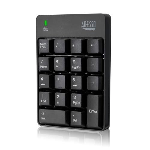 Adesso WKB-6010UB - Wireless Spill Resistant 18-Key Numeric Keypad - Image 1