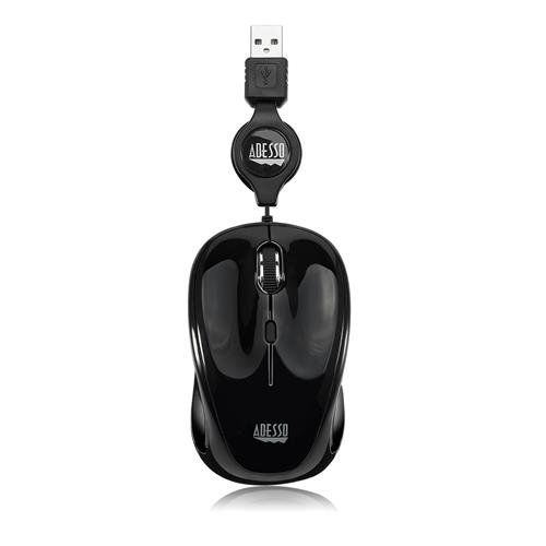 Adesso iMouse S8B - USB Illuminated Retractable Mini Mouse - Image 1