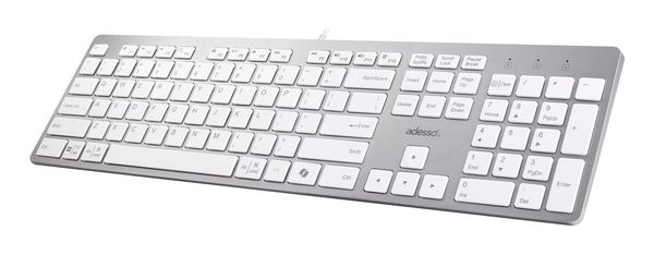 Adesso AKB-730UW keyboard Home/Office USB QWERTY UK International Whit
