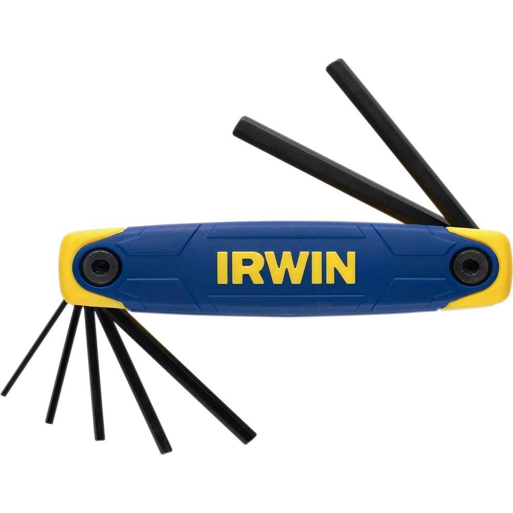 Irwin 7 Piece Folding Hexagon Allen Key Set Metric - Image 1