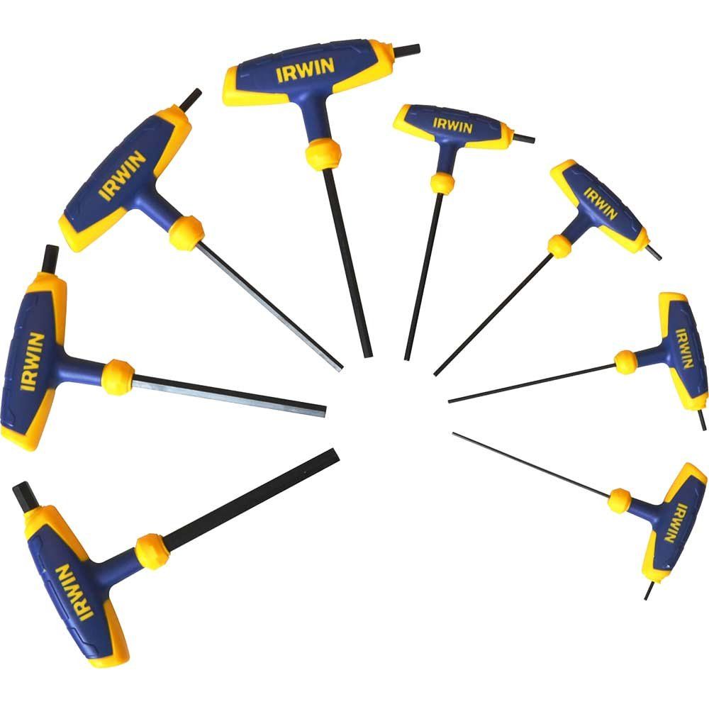 Irwin 8 Piece T Handle Hexagon Allen Key Set Metric - Image 1