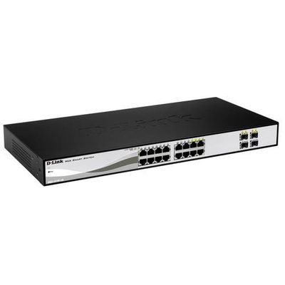 D-Link 16-Port Gigabit Smart Managed Switch with 4 Combo Ports