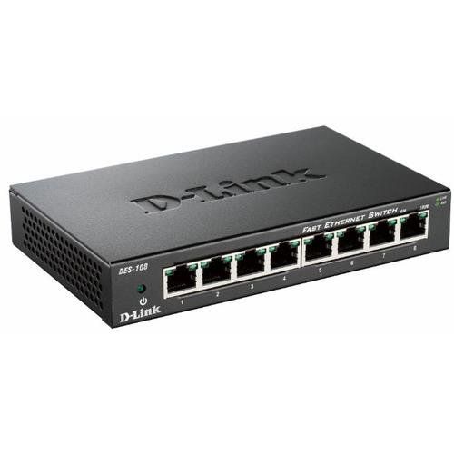 D-Link 8-Port Fast Ethernet Unmanaged Desktop Switch - Image 1